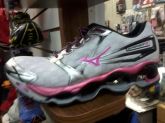 Tenis Mizuno Wave Prophecy 2 Cinza e Rosa